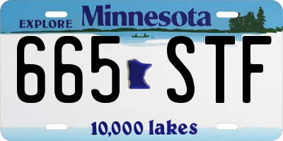 MN license plate 665STF