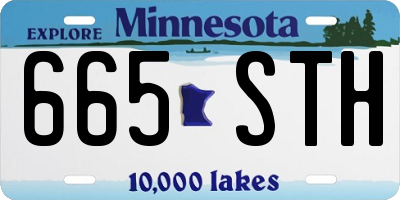 MN license plate 665STH