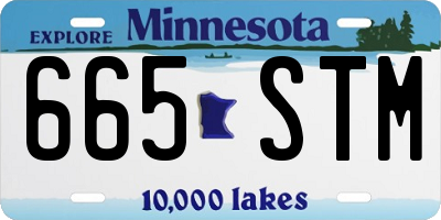 MN license plate 665STM