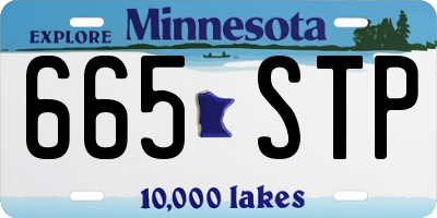 MN license plate 665STP