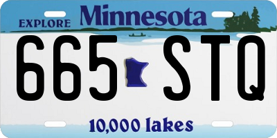 MN license plate 665STQ