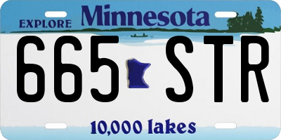 MN license plate 665STR