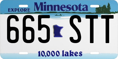 MN license plate 665STT