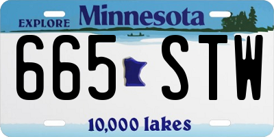 MN license plate 665STW