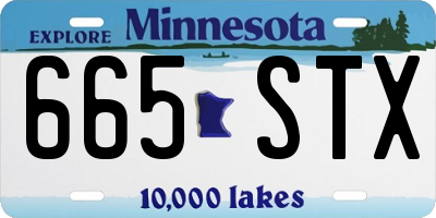 MN license plate 665STX