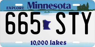 MN license plate 665STY