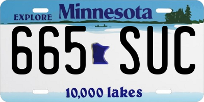 MN license plate 665SUC