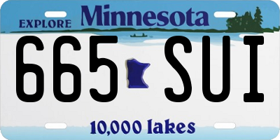 MN license plate 665SUI