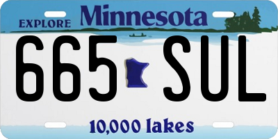 MN license plate 665SUL