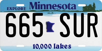 MN license plate 665SUR