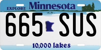 MN license plate 665SUS