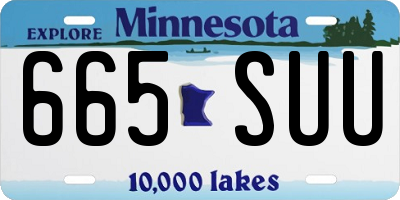 MN license plate 665SUU