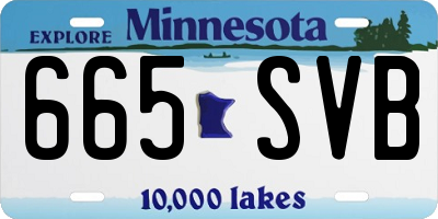 MN license plate 665SVB