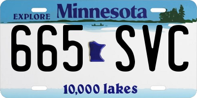 MN license plate 665SVC