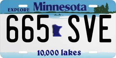 MN license plate 665SVE