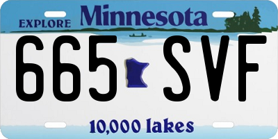 MN license plate 665SVF