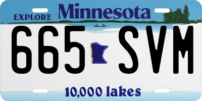 MN license plate 665SVM