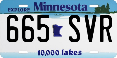 MN license plate 665SVR