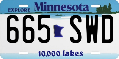 MN license plate 665SWD