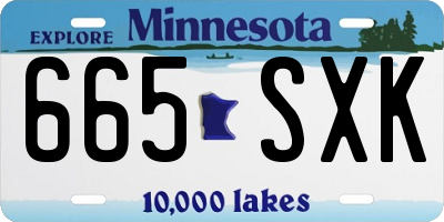 MN license plate 665SXK