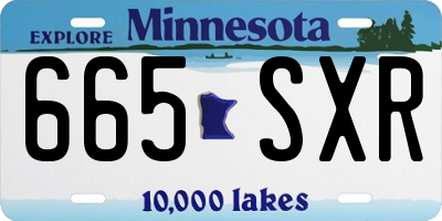 MN license plate 665SXR