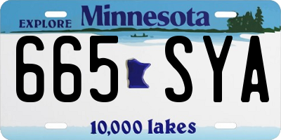 MN license plate 665SYA