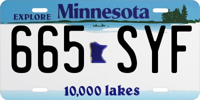 MN license plate 665SYF