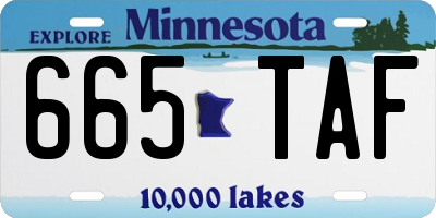 MN license plate 665TAF