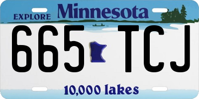 MN license plate 665TCJ