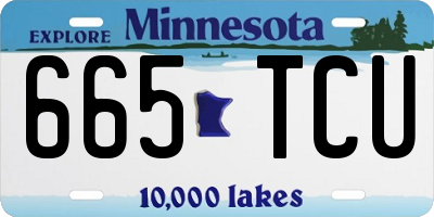 MN license plate 665TCU