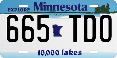 MN license plate 665TDO