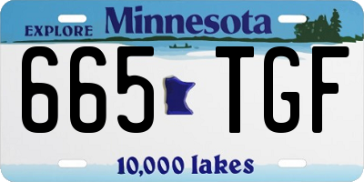 MN license plate 665TGF