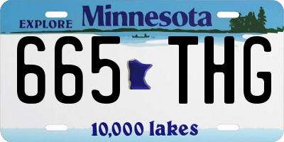 MN license plate 665THG