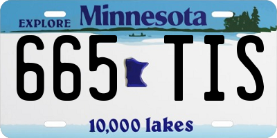 MN license plate 665TIS