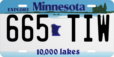 MN license plate 665TIW