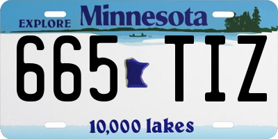 MN license plate 665TIZ