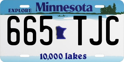 MN license plate 665TJC