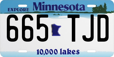 MN license plate 665TJD