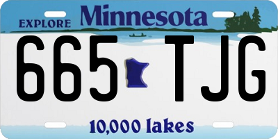 MN license plate 665TJG