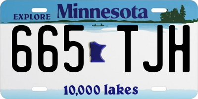 MN license plate 665TJH