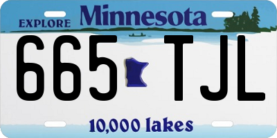 MN license plate 665TJL