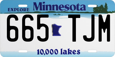 MN license plate 665TJM