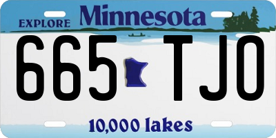 MN license plate 665TJO