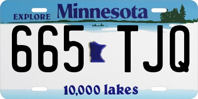 MN license plate 665TJQ