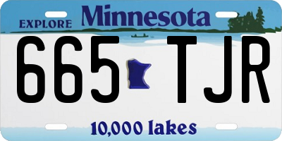 MN license plate 665TJR