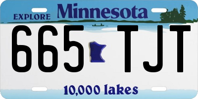 MN license plate 665TJT
