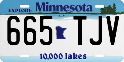 MN license plate 665TJV