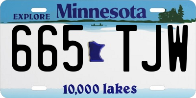 MN license plate 665TJW