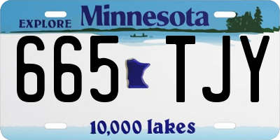 MN license plate 665TJY