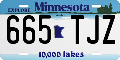 MN license plate 665TJZ